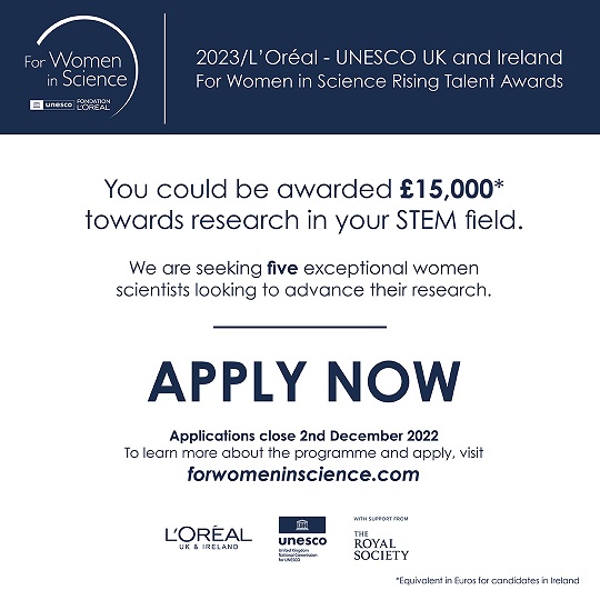 L'ORÉAL UNESCO FOR WOMEN IN SCIENCE 2023 INSTAGRAM GRAPHIC